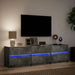 Dulap TV cu LED, gri beton, 180x34x50 cm, lemn prelucrat - WALTI WALTI
