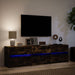 Dulap TV cu LED, stejar fumuriu, 180x34x50 cm, lemn prelucrat - WALTI WALTI