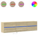 Dulap TV de perete cu lumini LED, stejar sonoma, 180x31x45 cm - WALTI WALTI
