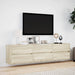 Dulap TV de perete cu lumini LED, stejar sonoma, 180x31x45 cm - WALTI WALTI