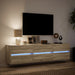 Dulap TV de perete cu lumini LED, stejar sonoma, 180x31x45 cm - WALTI WALTI