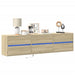 Dulap TV de perete cu lumini LED, stejar sonoma, 180x31x45 cm - WALTI WALTI