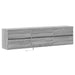Comodă TV de perete cu lumini LED, gri sonoma, 180x31x45 cm - WALTI WALTI