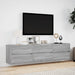 Comodă TV de perete cu lumini LED, gri sonoma, 180x31x45 cm - WALTI WALTI