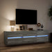 Comodă TV de perete cu lumini LED, gri sonoma, 180x31x45 cm - WALTI WALTI