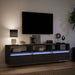 Dulap TV suspendat cu LED, negru, 180x31x45 cm - WALTI WALTI