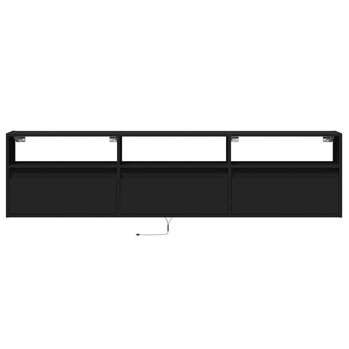 Dulap TV suspendat cu LED, negru, 180x31x45 cm - WALTI WALTI
