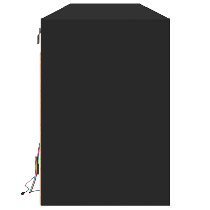 Dulap TV suspendat cu LED, negru, 180x31x45 cm - WALTI WALTI