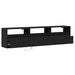 Dulap TV suspendat cu LED, negru, 180x31x45 cm - WALTI WALTI