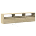 Dulap TV de perete cu lumini LED, stejar sonoma, 180x31x45 cm - WALTI WALTI