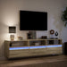 Dulap TV de perete cu lumini LED, stejar sonoma, 180x31x45 cm - WALTI WALTI