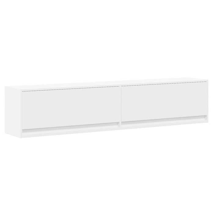 Comodă TV de perete cu lumini LED, alb, 180x31x38 cm - WALTI WALTI