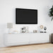 Comodă TV de perete cu lumini LED, alb, 180x31x38 cm - WALTI WALTI