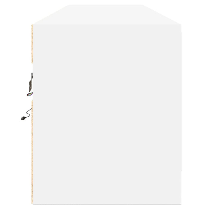 Comodă TV de perete cu lumini LED, alb, 180x31x38 cm - WALTI WALTI