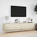 Dulap TV de perete cu lumini LED, stejar sonoma, 180x31x38 cm - WALTI WALTI
