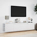 Dulap TV de perete cu lumini LED, alb, 180x31x39,5 cm - WALTI WALTI