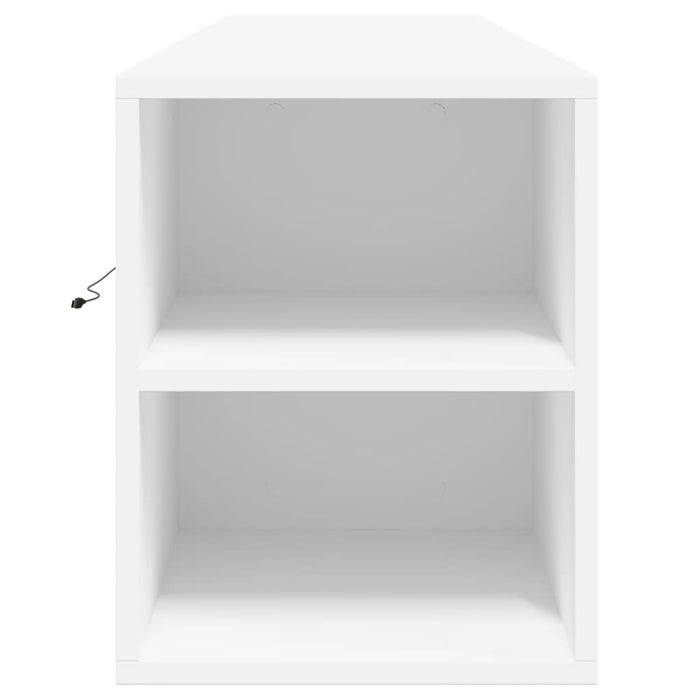 Dulap TV de perete cu lumini LED, alb, 180x31x39,5 cm - WALTI WALTI
