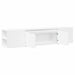 Dulap TV de perete cu lumini LED, alb, 180x31x39,5 cm - WALTI WALTI