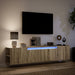 Dulap TV de perete cu lumini LED, stejar sonoma, 180x31x39,5 cm - WALTI WALTI