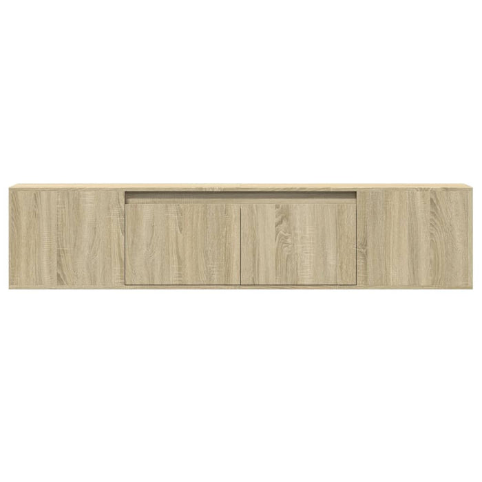 Dulap TV de perete cu lumini LED, stejar sonoma, 180x31x39,5 cm - WALTI WALTI