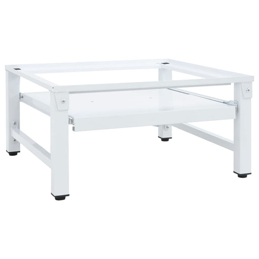 Suport mașină de spălat cu raft retractabil, alb - WALTI WALTI