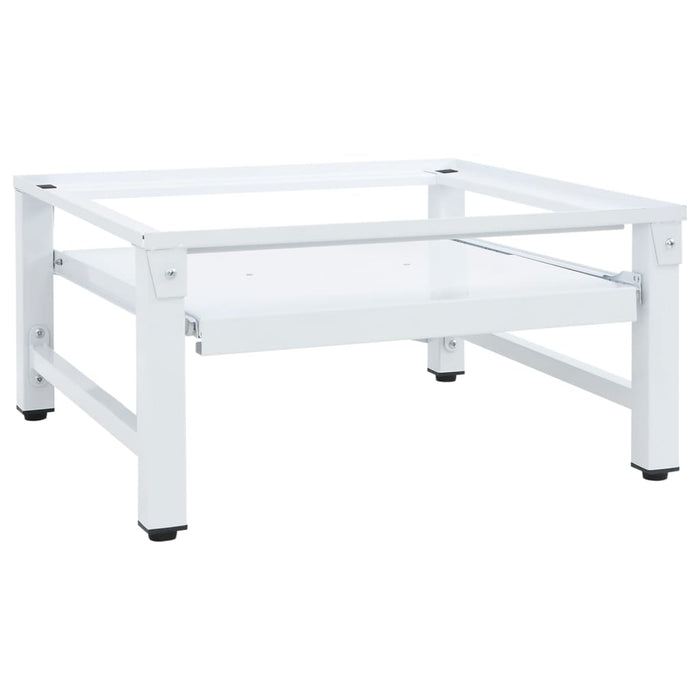 Suport mașină de spălat cu raft retractabil, alb - WALTI WALTI