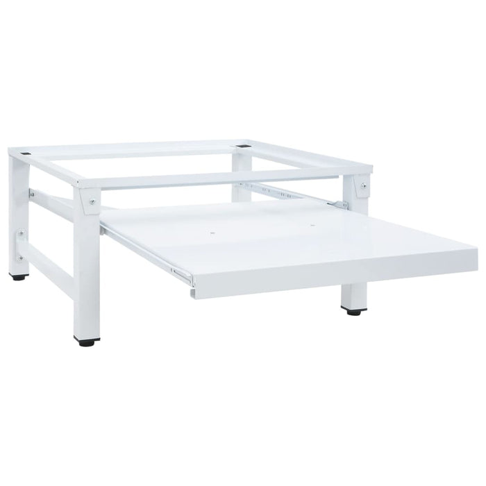 Suport mașină de spălat cu raft retractabil, alb - WALTI WALTI