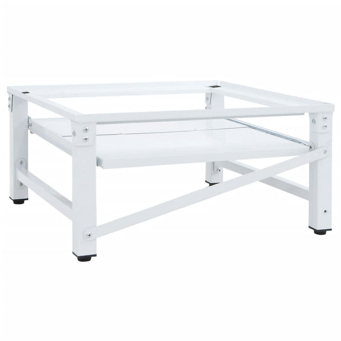 Suport mașină de spălat cu raft retractabil, alb - WALTI WALTI