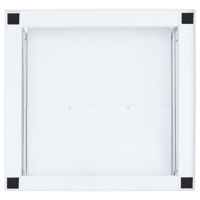 Suport mașină de spălat cu raft retractabil, alb - WALTI WALTI