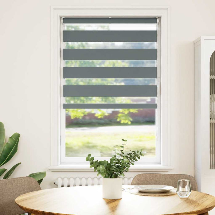 Jaluzea tip zebra gri închis lățime țesătură 80,9 cm poliester - WALTI WALTI