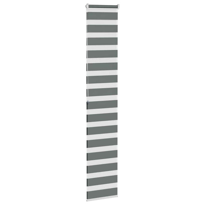 Jaluzea tip zebra gri închis lățime țesătură 35,9 cm poliester - WALTI WALTI