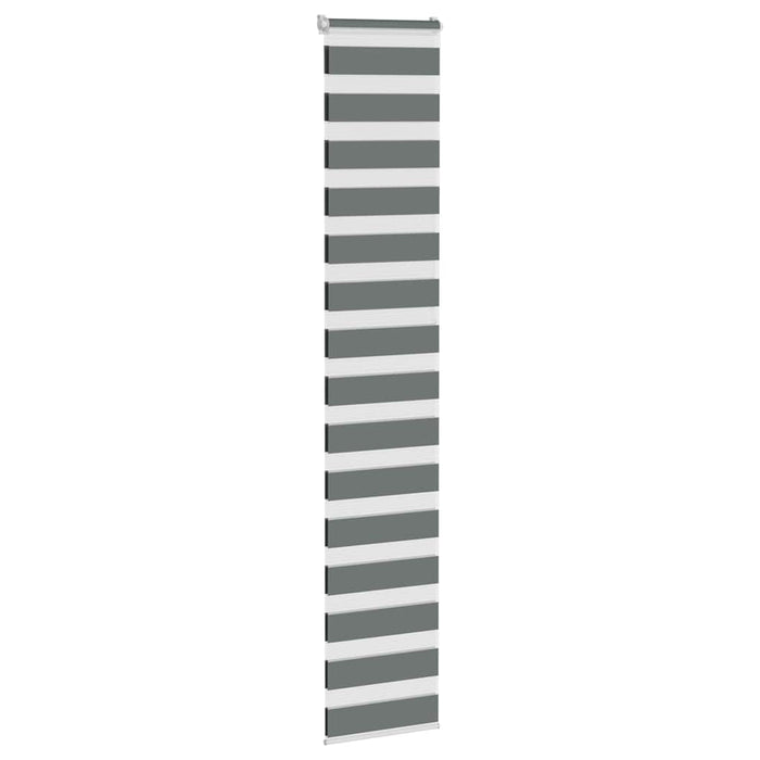 Jaluzea tip zebra gri închis lățime țesătură 35,9 cm poliester - WALTI WALTI