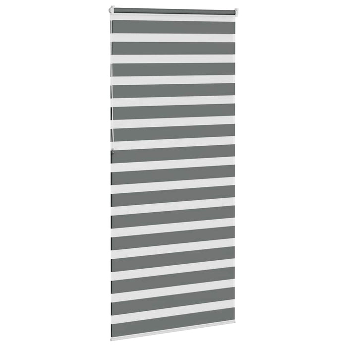 Jaluzea tip zebra gri închis lățime țesătură 105,9 cm poliester - WALTI WALTI