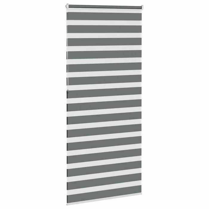 Jaluzea tip zebra gri închis lățime țesătură 110,9 cm poliester - WALTI WALTI