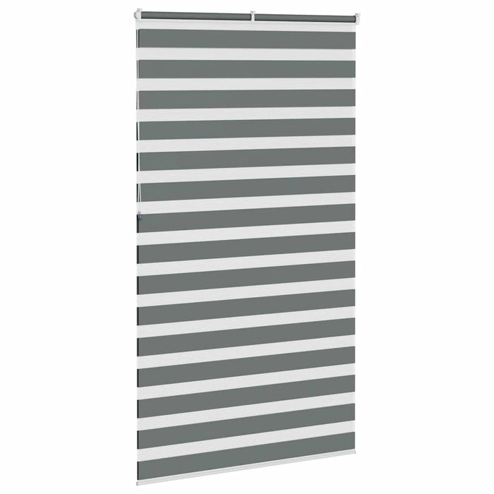 Jaluzea tip zebra gri închis lățime țesătură 130,9 cm poliester - WALTI WALTI
