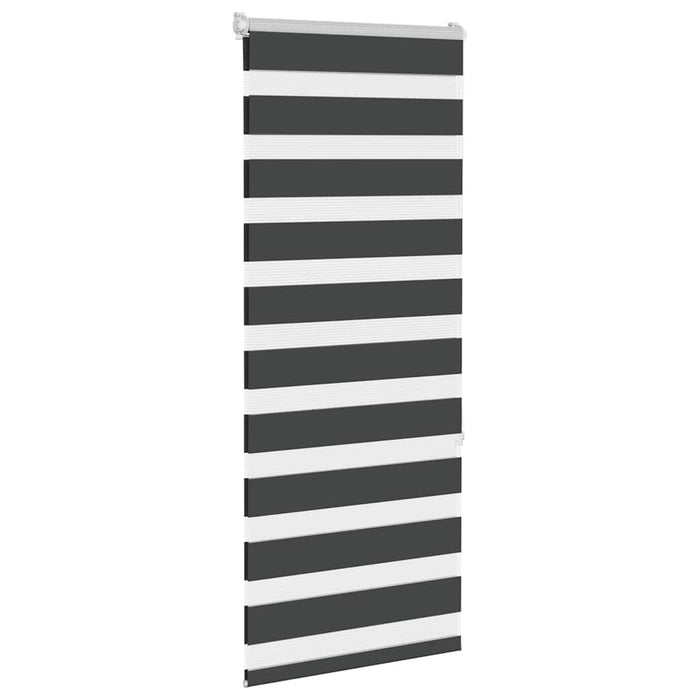 Jaluzea tip zebra neagră lățime țesătură 60,9 cm poliester - WALTI WALTI