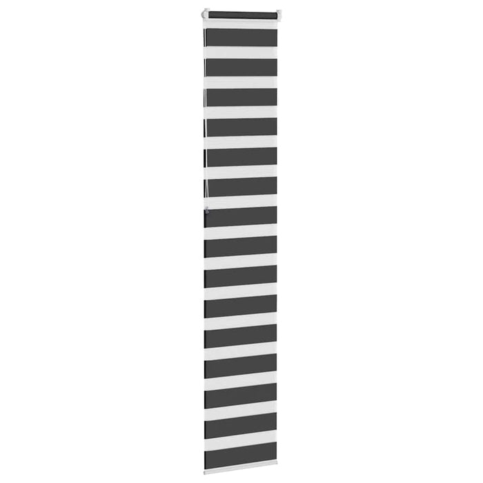 Jaluzea tip zebra neagră lățime țesătură 40,9 cm poliester - WALTI WALTI