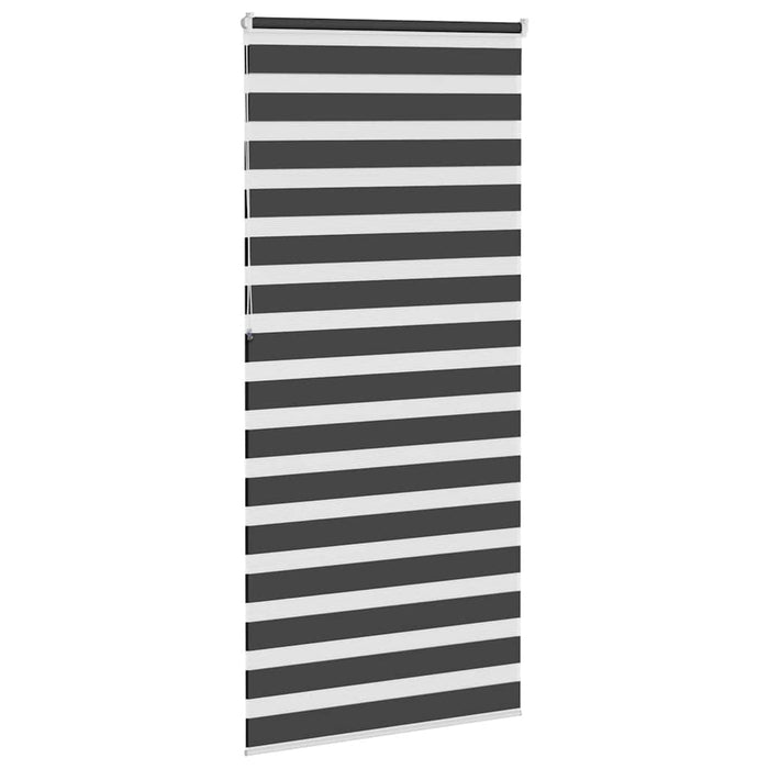 Jaluzea tip zebra neagră lățime țesătură 105,9 cm poliester WALTI