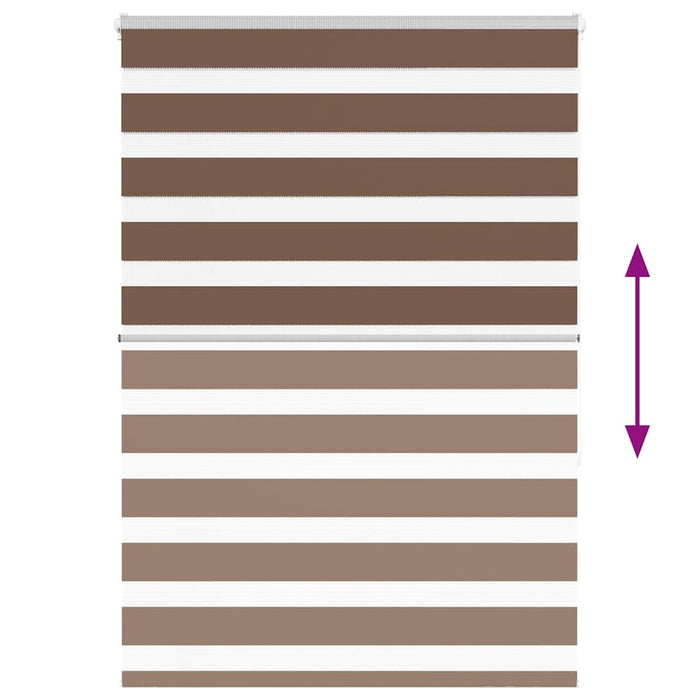 Jaluzea tip zebra maro lățime țesătură 100,9 cm poliester - WALTI WALTI