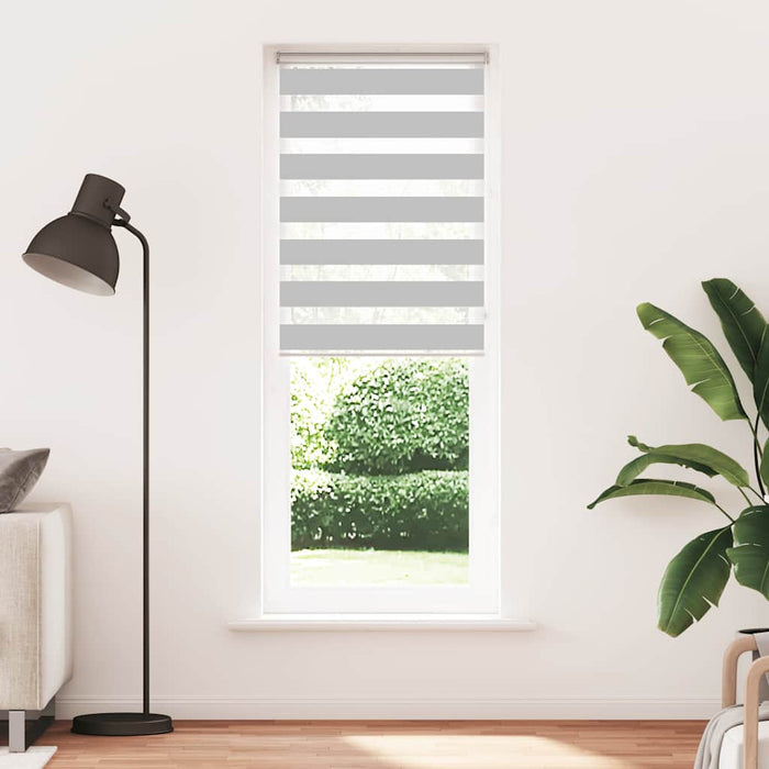 Jaluzea tip zebra gri deschis lățime țesătură 75,9 cm poliester - WALTI WALTI