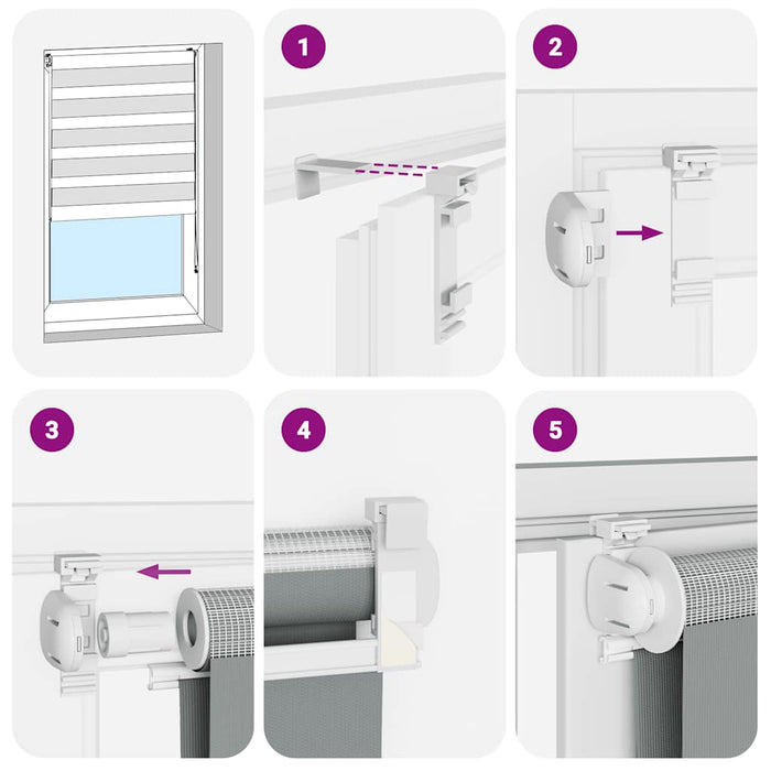 Jaluzea tip zebra 65x150 cm lățime țesătură 60,9 cm poliester - WALTI WALTI