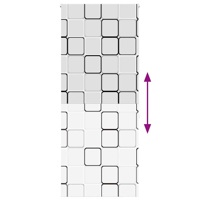 Jaluzea cu rolă de duș 90x240 cm lățime material 86 cm WALTI