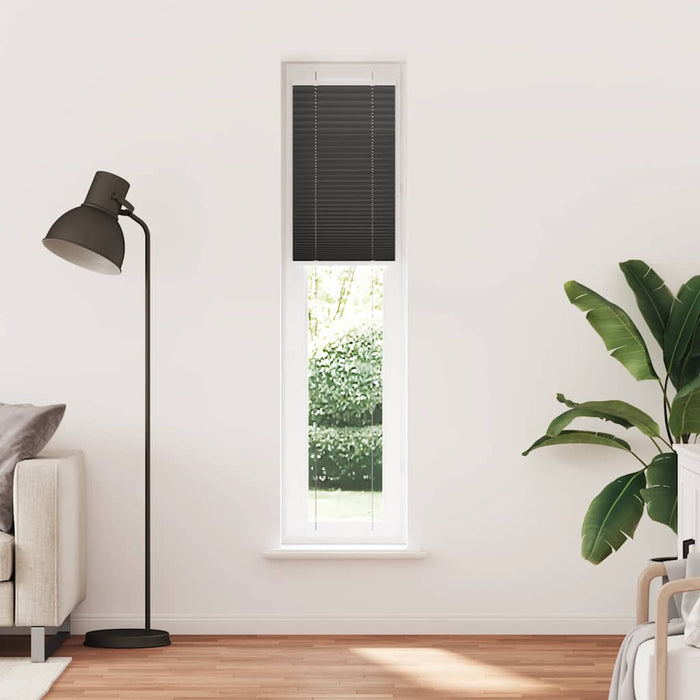 Jaluzea plisată negru 40x200 cm Lățime țesătură 39,4cm poliester - WALTI WALTI