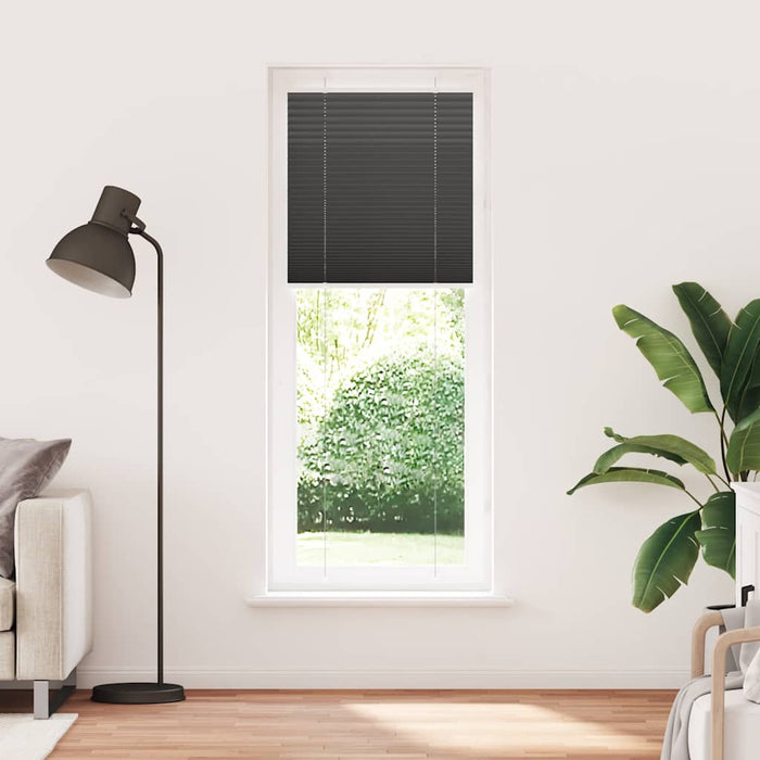 Jaluză plisată negru 70x200 cm Lățime țesătură 69,4cm poliester - WALTI WALTI