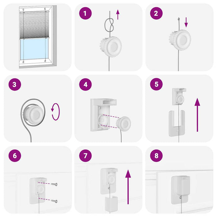 Jaluză plisată negru 80x200 cm Lățime țesătură 79,4cm poliester - WALTI WALTI