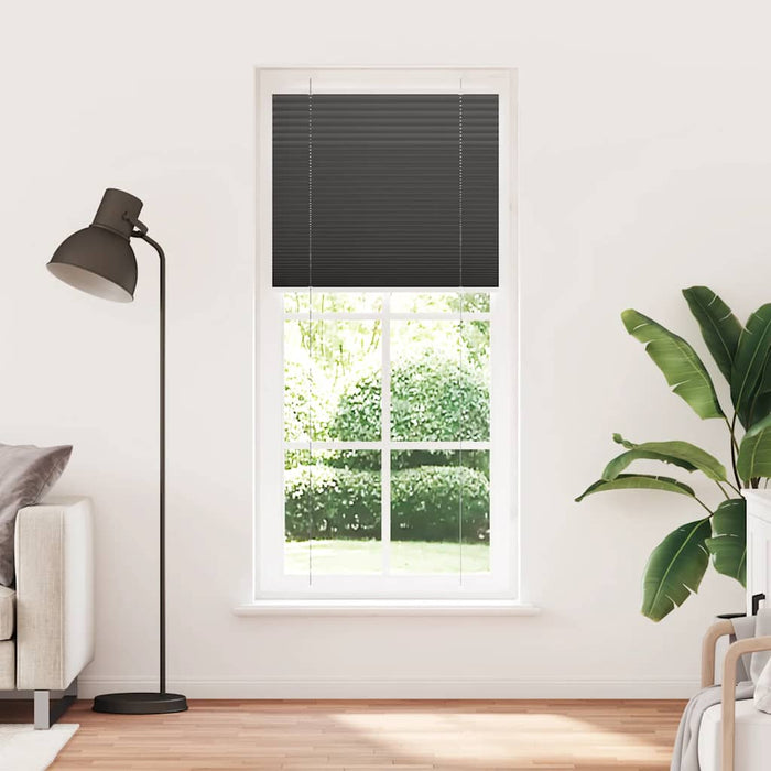 Jaluzea plisată negru 90x200 cm Lățime țesătură 89,4cm poliester WALTI
