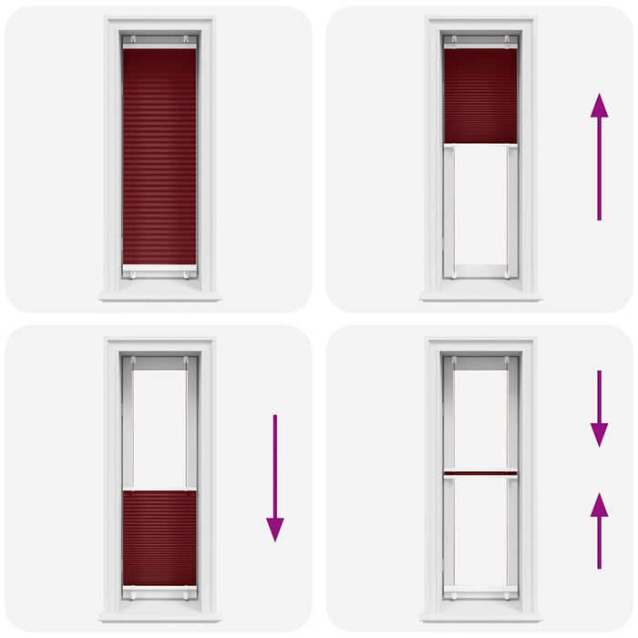 Jaluzea plisată Bordeaux Roșu 45x150 cm Lățime țesătură - WALTI WALTI