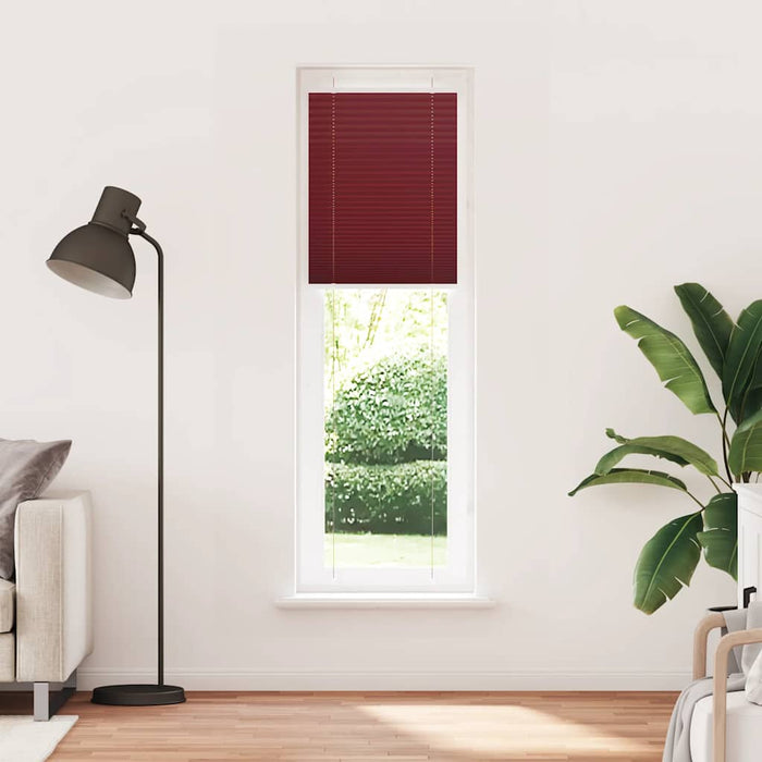Jaluză plisată Bordeaux Roșu 60x200 cm Lățime țesătură 59,4 cm - WALTI WALTI
