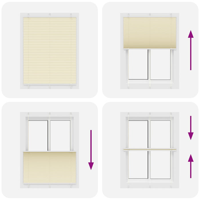 Jaluzea plisată Crem 105x150 cm Lățime țesătură 104,4 cm WALTI