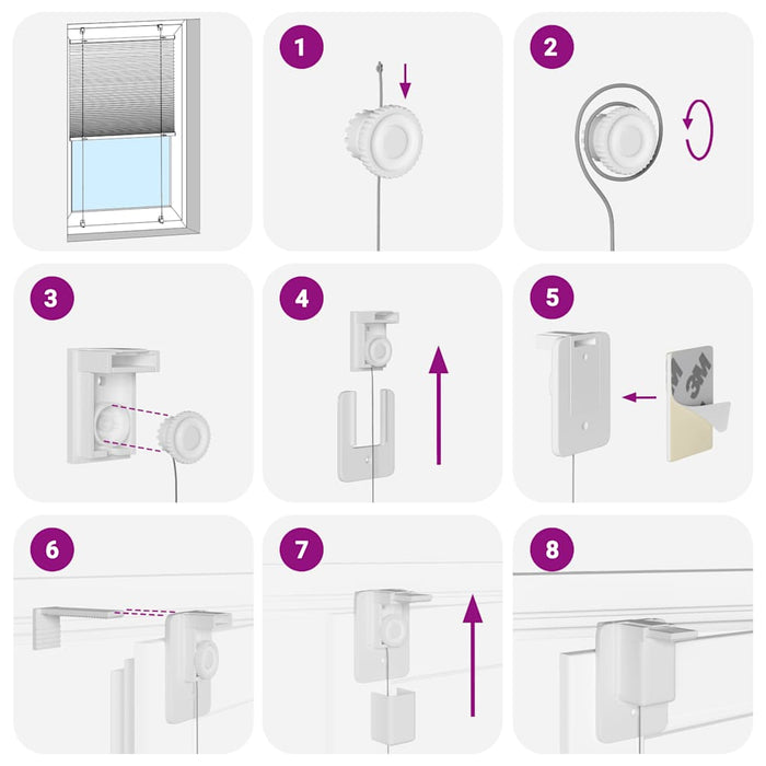 Jaluză plisată Crem 65x200 cm Lățime țesătură 64,4 cm - WALTI WALTI